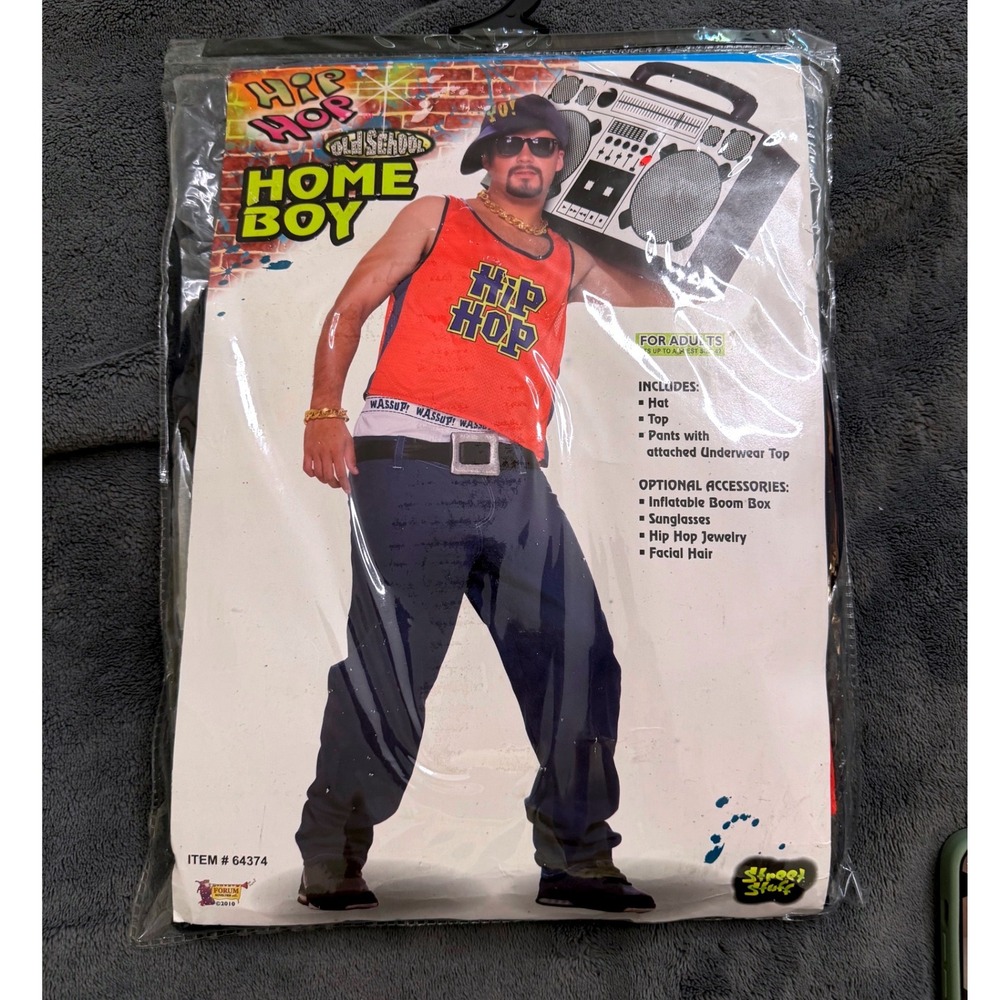 Mens Halloween Costume Hip Hop Home Boy Costume Adult One Size NWT